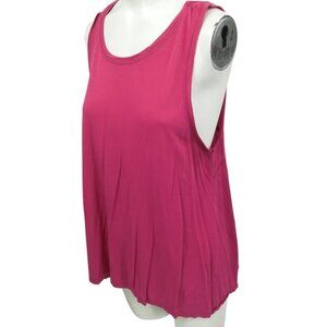 Sweaty Betty Pink Swing Muscle Tank Top Size L Active Workout Scoop Neck